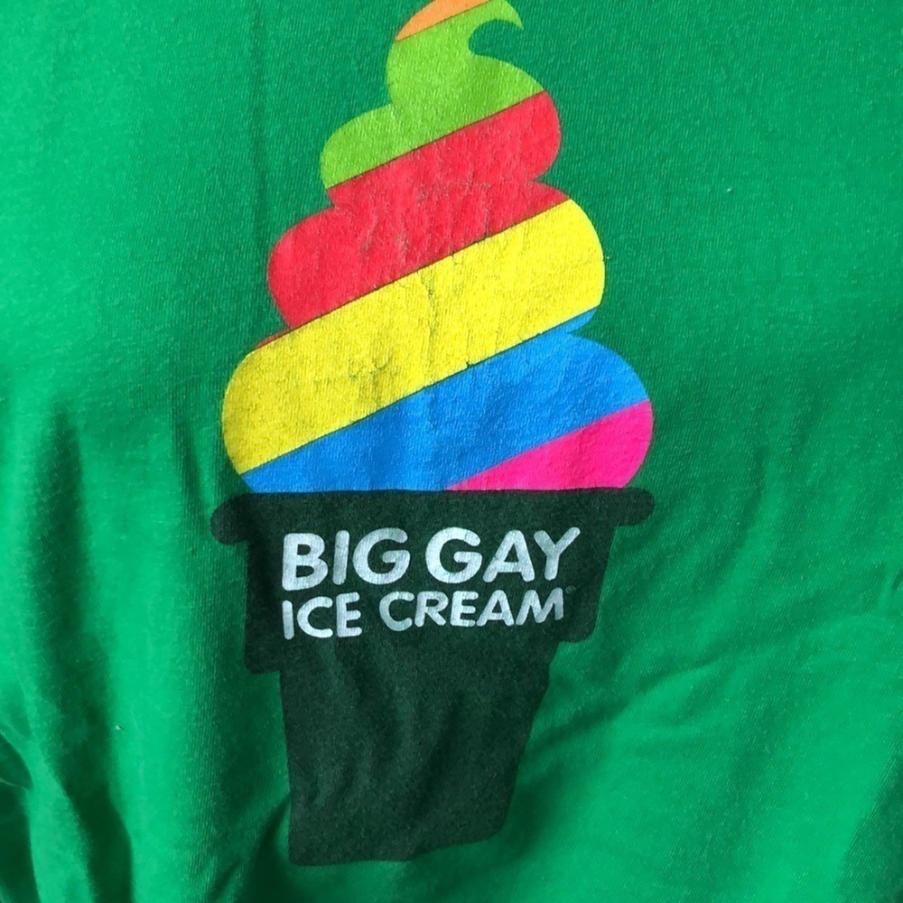 Big Gay Ice Cream Logo Short Sleeve Tee Shirt Size Large - Picture 5 of 11